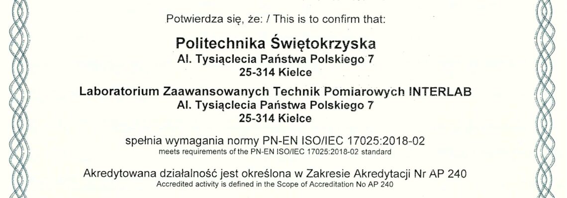 Laboratorium INTERLAB z&nbsp;akredytacją PCA!